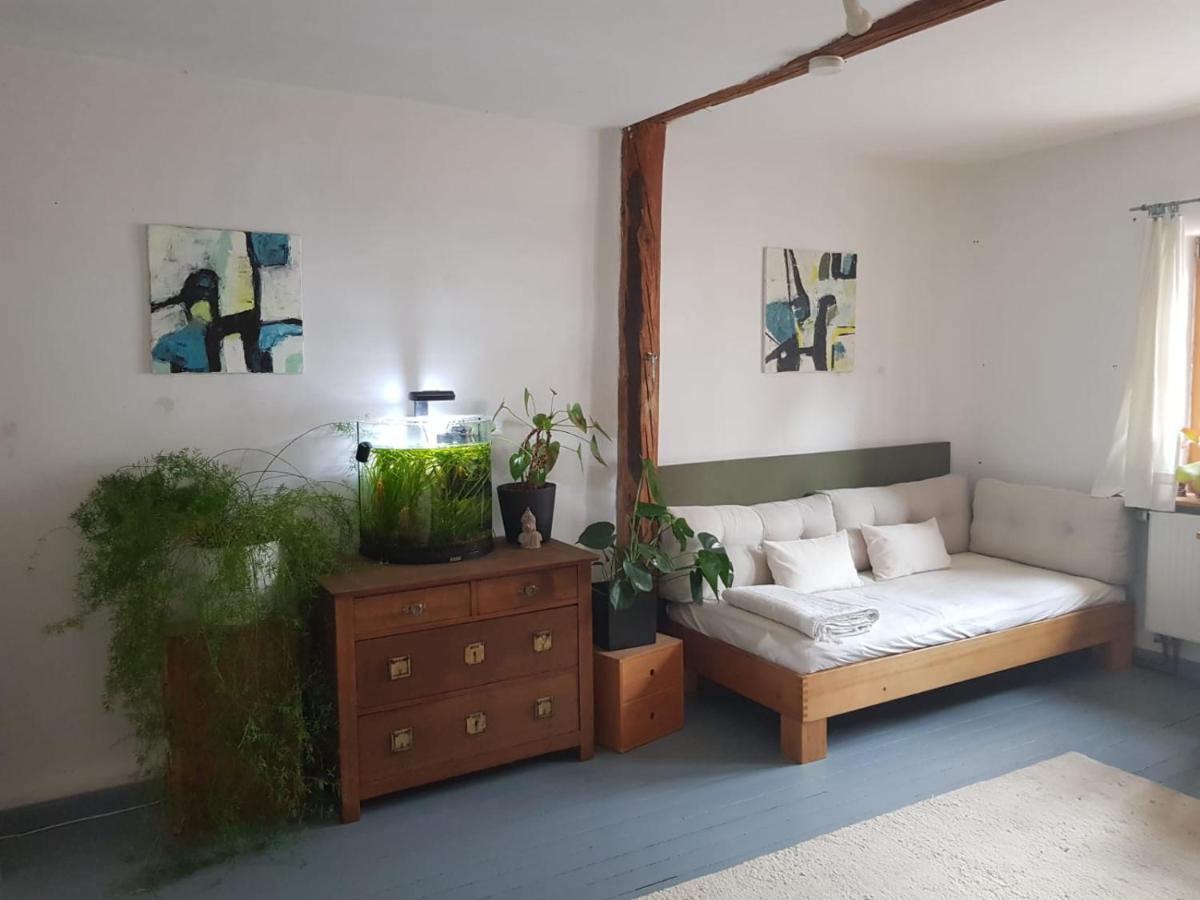 Aeltestes Haus In Quentel - Ferienwohnung 2 Mit Dachterrasse Hessisch Lichtenau ภายนอก รูปภาพ